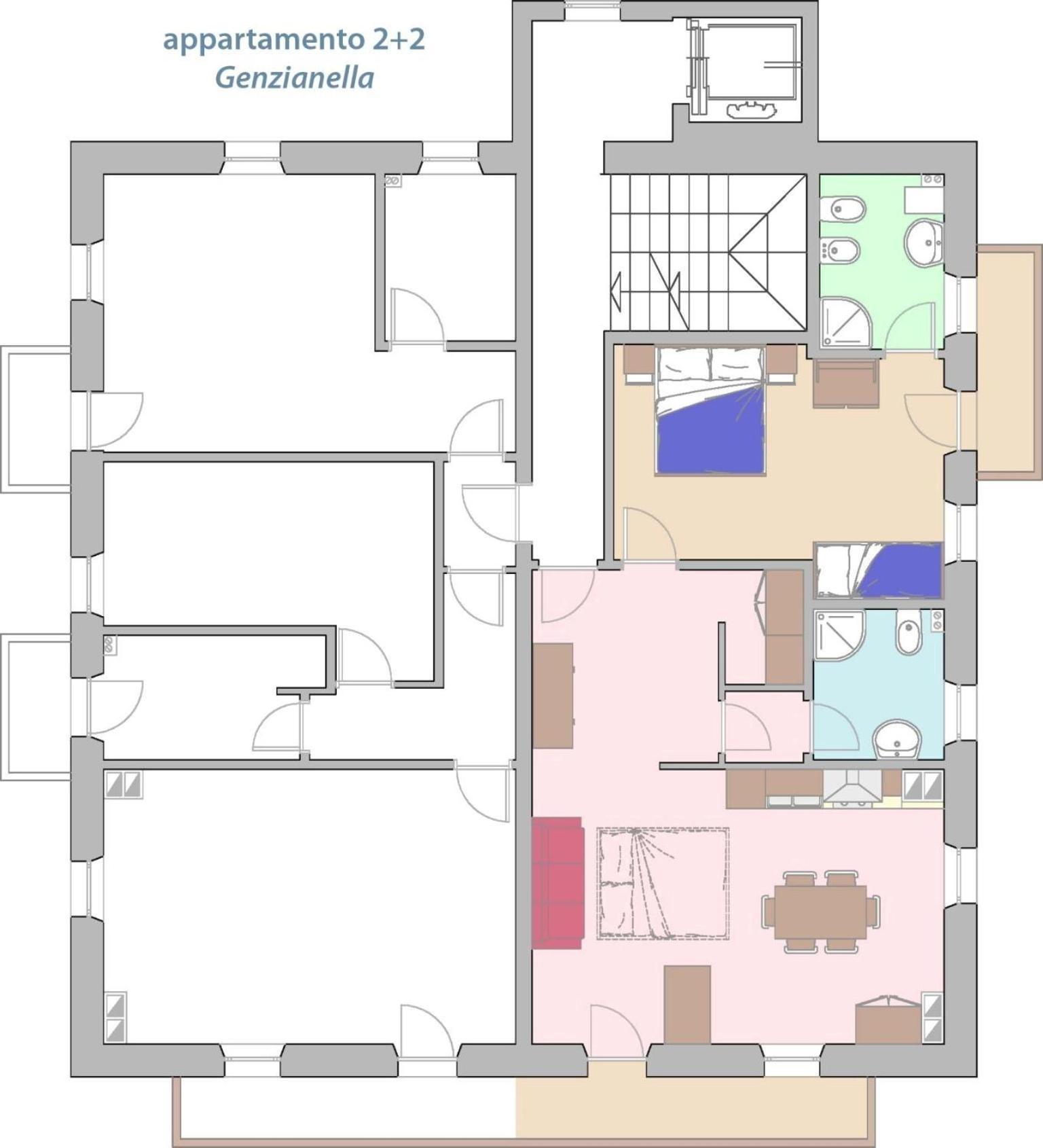 Appartamento con 2 Camere da Letto